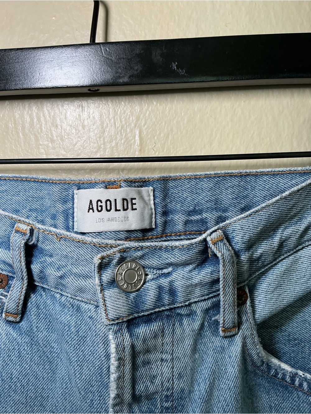 Agolde Women’s 90s Jeans 26 High Rise Distressed Organic Cotton L Wash - Picture 14 of 14